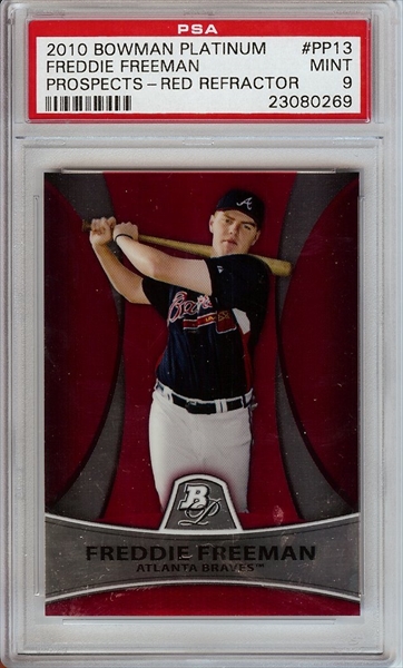 2010 BOWMAN PLATINUM PROSPECTS THIN selling STOCK REFRACTOR SP FREDDIE FREEMAN XRC /999